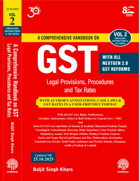 A Comprehensive Handbook on GST Legal Provisions, Procedure and Tax Rates
